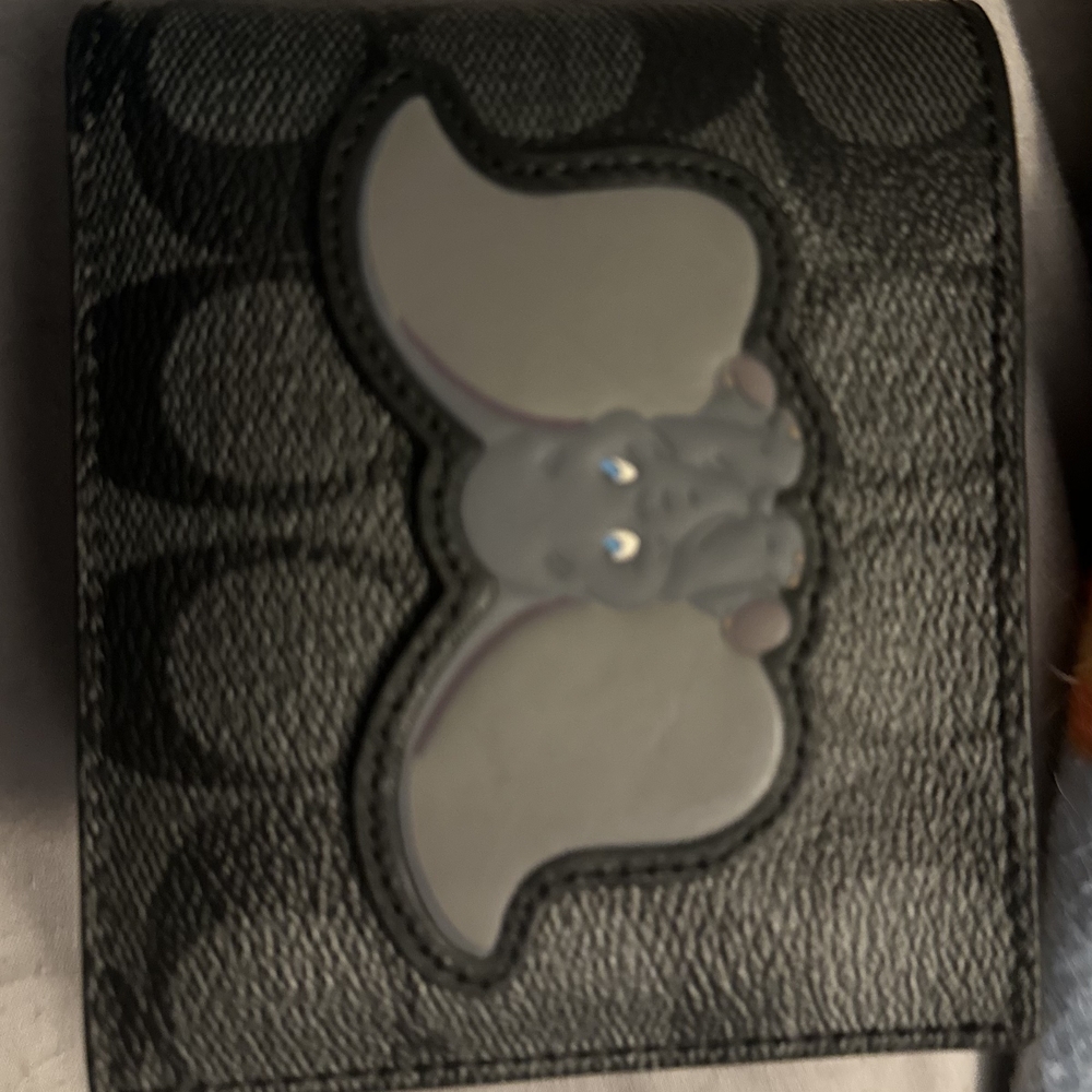 Coach Black Wallet with Elephant Design